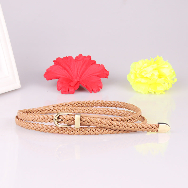 Women's Pin Buckle Versatile Thin Belt