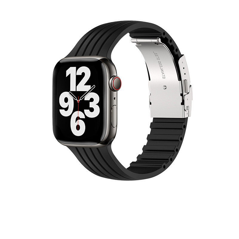 Silicone Stripe Apple Watch Strap For Men and Women