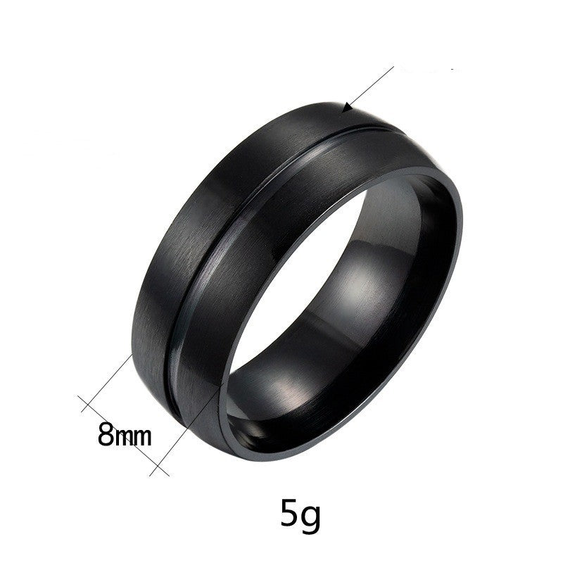 Stainless Steel Ring Black For Men