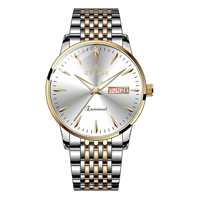 Full-Automatic Fashion Men's Double Calendar Luminous Waterproof Watch