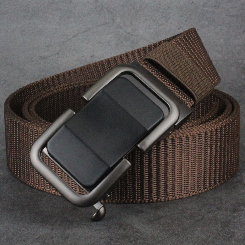 Belt Men's Automatic Buckle Men's Toothless Nylon Canvas Belt