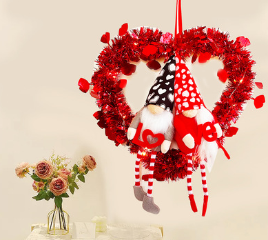 Valentine'S Day Ornament Gift Faceless Doll Garland Valentine'S Day Atmosphere Garland