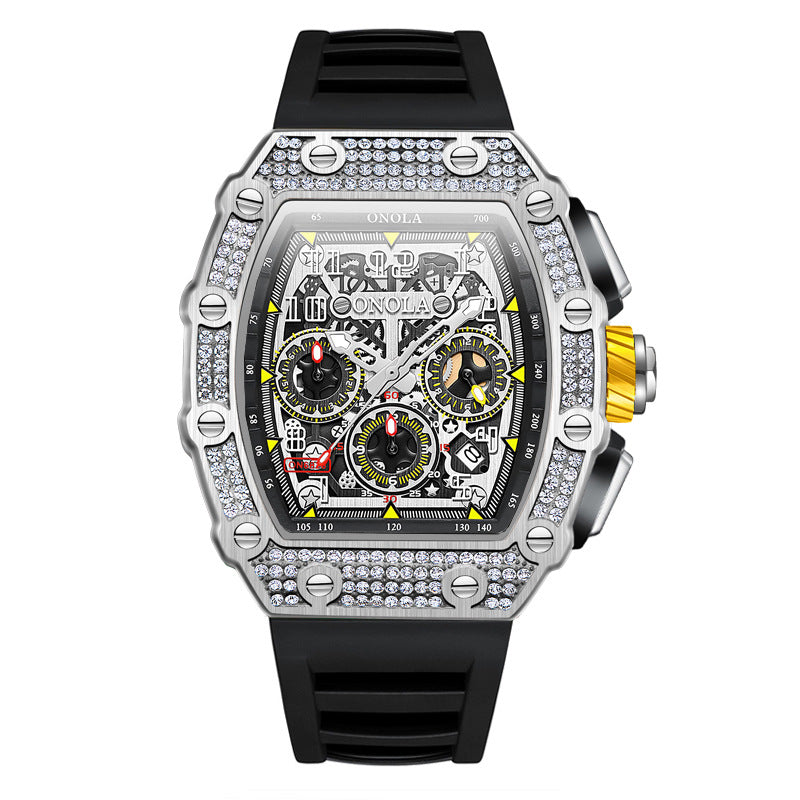 Full Diamond Fashion Hot Multi-Functional Mechanical Watch