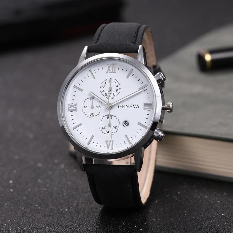 Men's Three Eyes Six Hands Casual Belt Watch