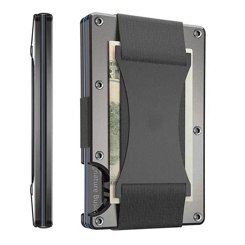 Metal Money Clip RFID Anti-Theft Brush Blocking Technology Card Case