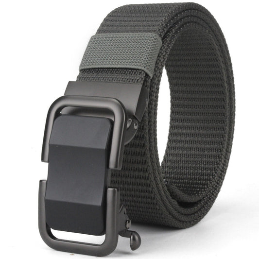 Belt Men's Automatic Buckle Men's Toothless Nylon Canvas Belt