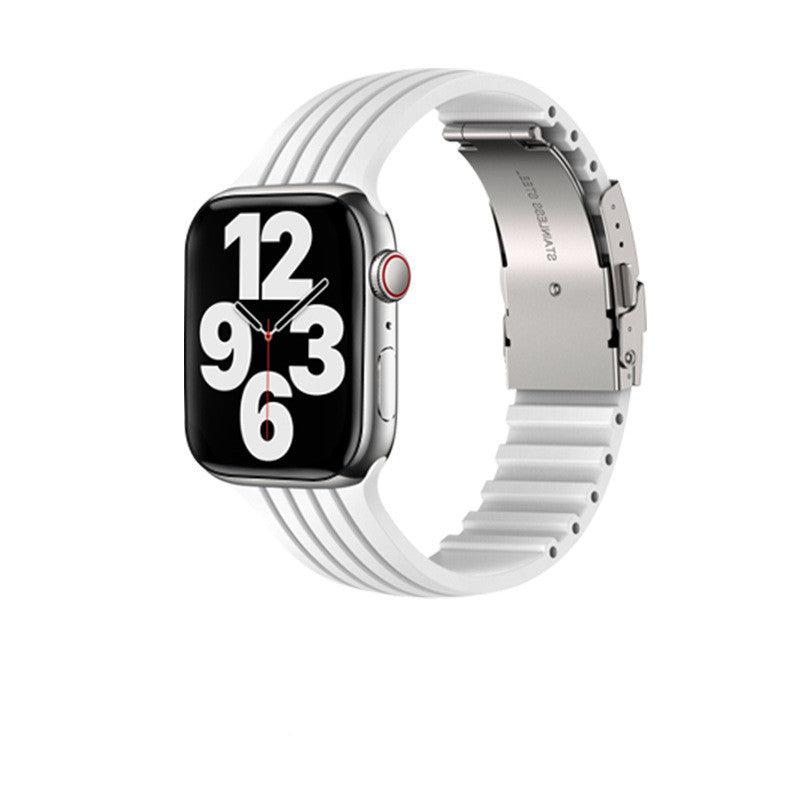 Silicone Stripe Apple Watch Strap For Men and Women