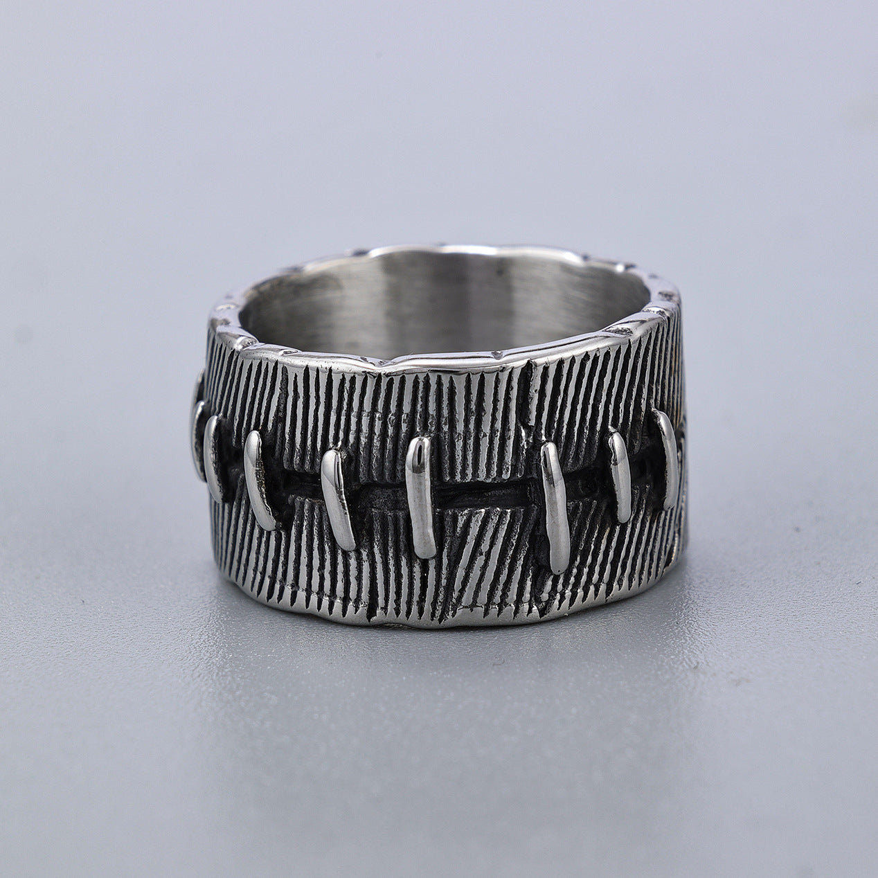 Niche Advanced Dark Punk Stitched Fashion Men's Essential Ring In Stock