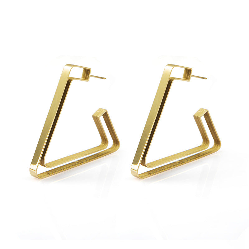 Internet Celebrity Personality Irregular Notched Geometric Earrings