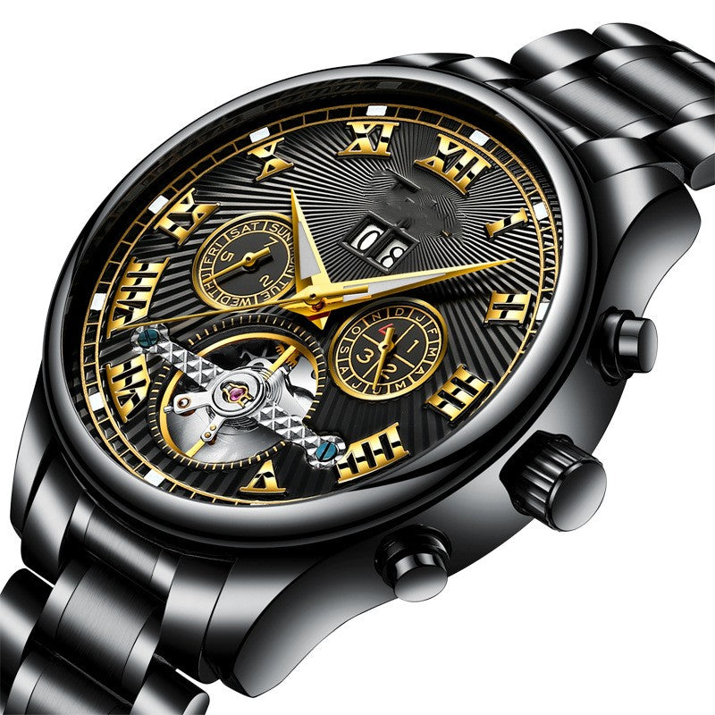 Men's Fully Automatic Mechanical Watch Fashion Calendar Waterproof