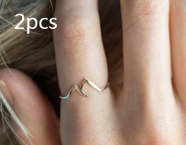 Mountain-Shaped Copper Creative Custom Ladies Ring