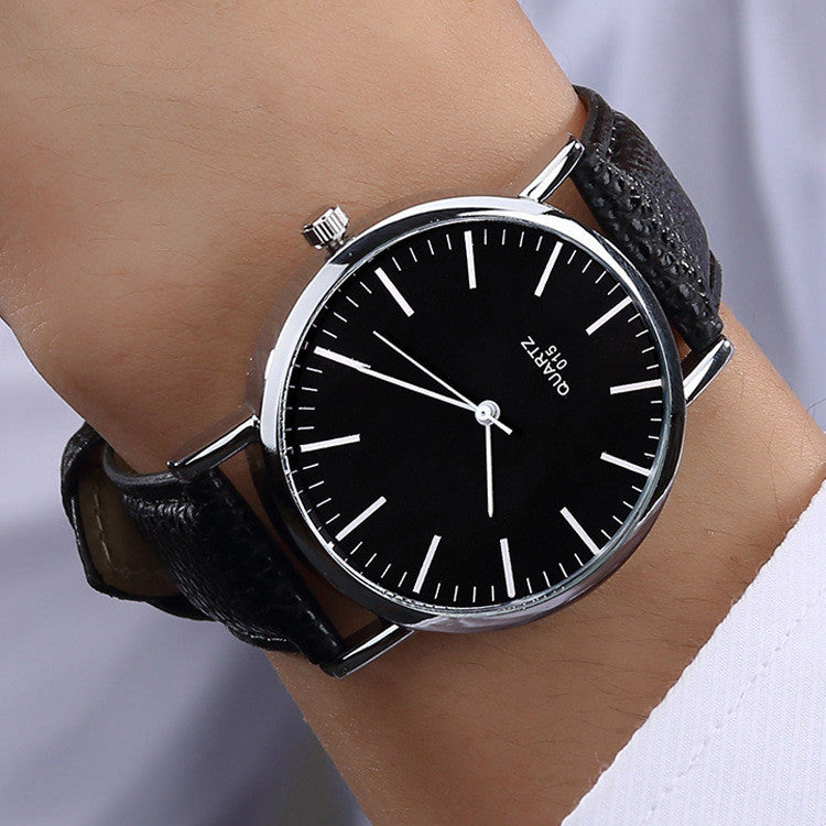 Ultrathin Fashion Casual Men's and Women's Couple Belt Watch