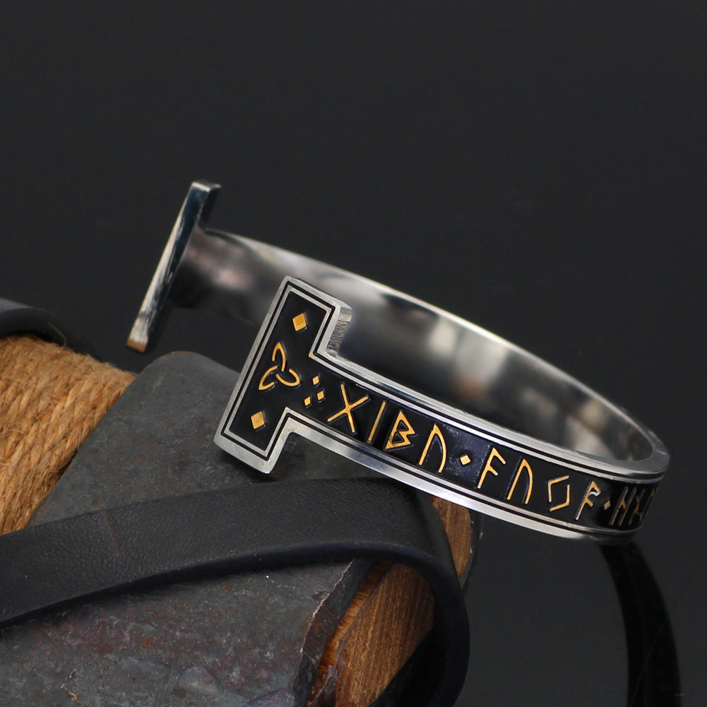 Titanium Steel Personality Digital Text Bracelet