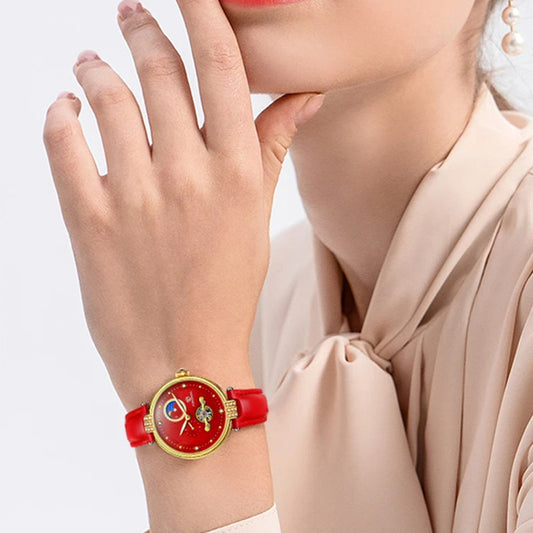 Women's Fashion Hollowed-Out Mechanical Movement Watch