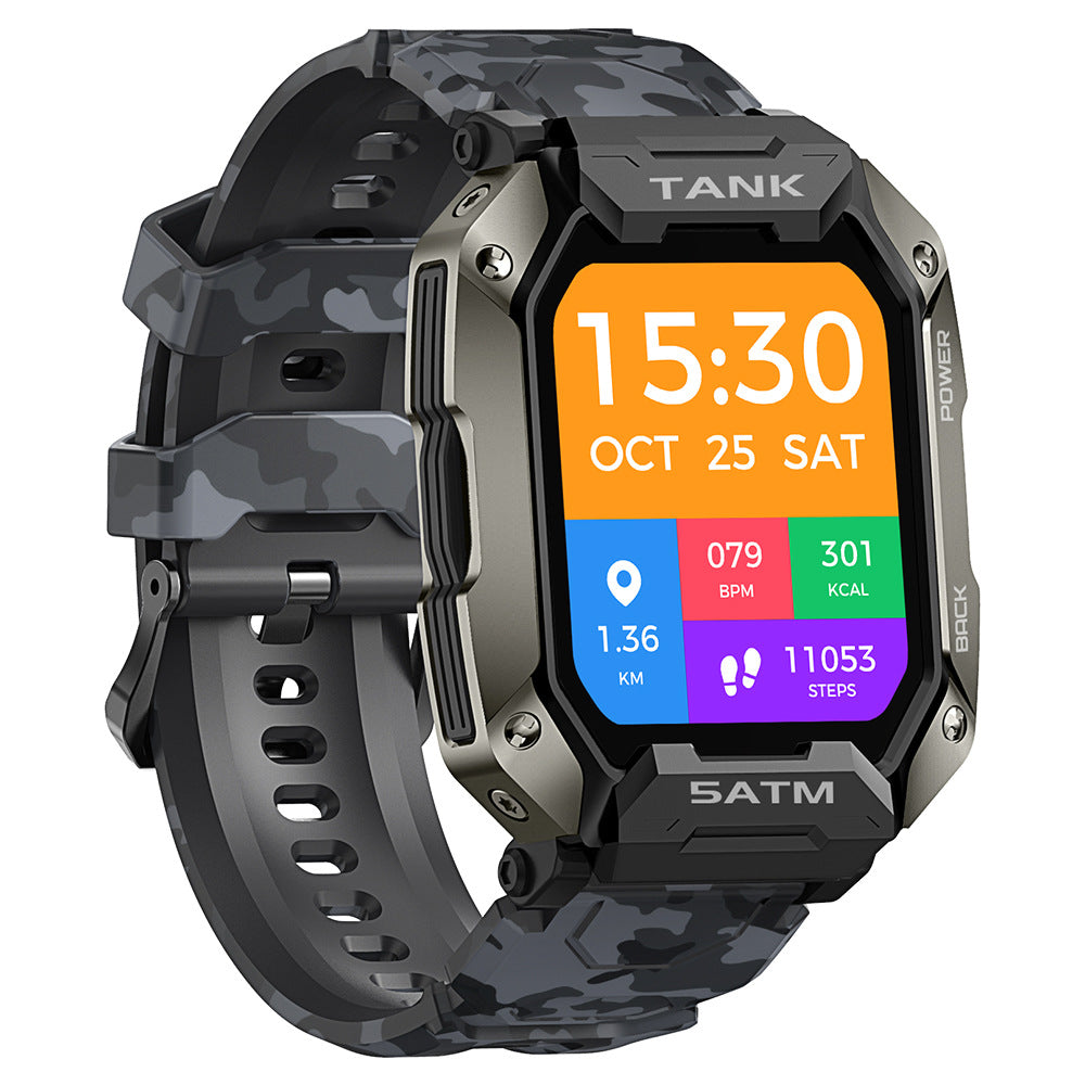 Outdoor Smart Watch 5Atm Ip69K Waterproof Bluetooth Smart Watch