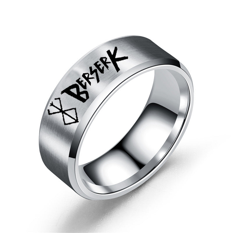 Stainless Steel Cartoon Laser Personalized Small Gift Ring