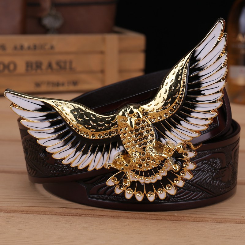 Men's Fashion Eagle Leather Belt