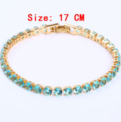 Cubic Zirconia Tennis Bracelets Iced Out Chain Crystal Bracelet Women Men Gold Bracelet Jewelry