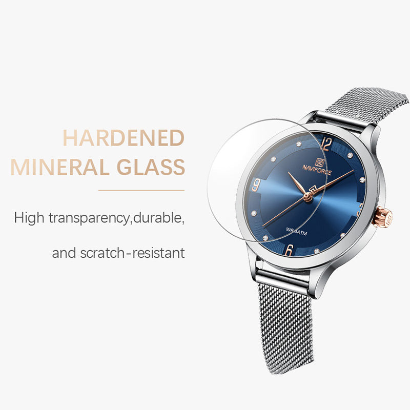 Fashion Quartz Watch with Mesh Band