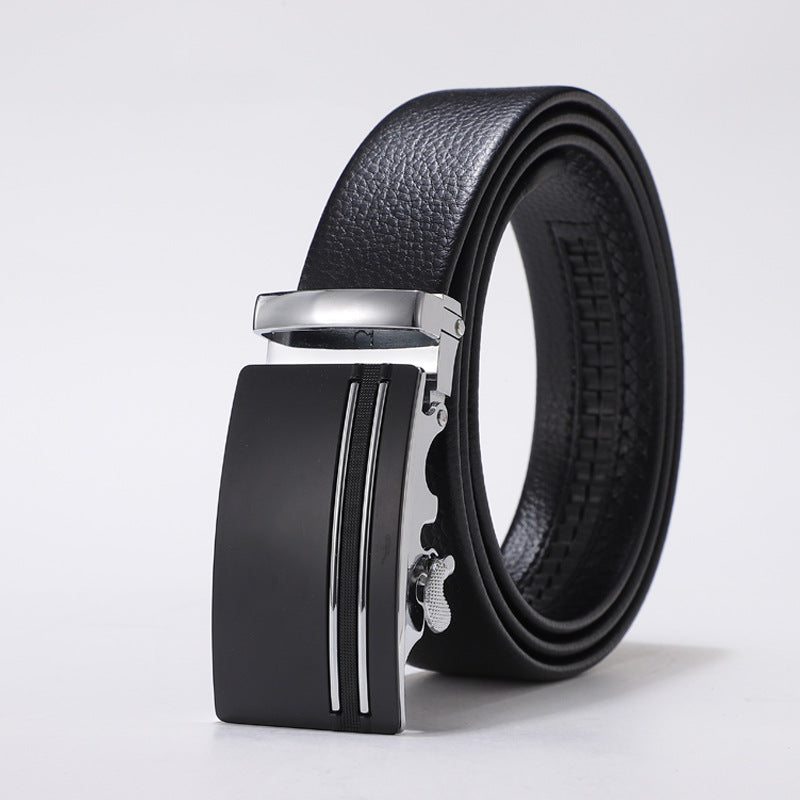 Men's Soft Leather Belt With Automatic Buckle