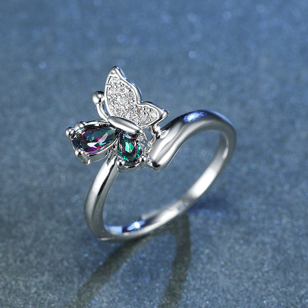 Butterfly Female Ins Net Celebrity Style Personality Ring