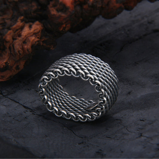 S925 Sterling Silver Turkish Hand-Woven Ring