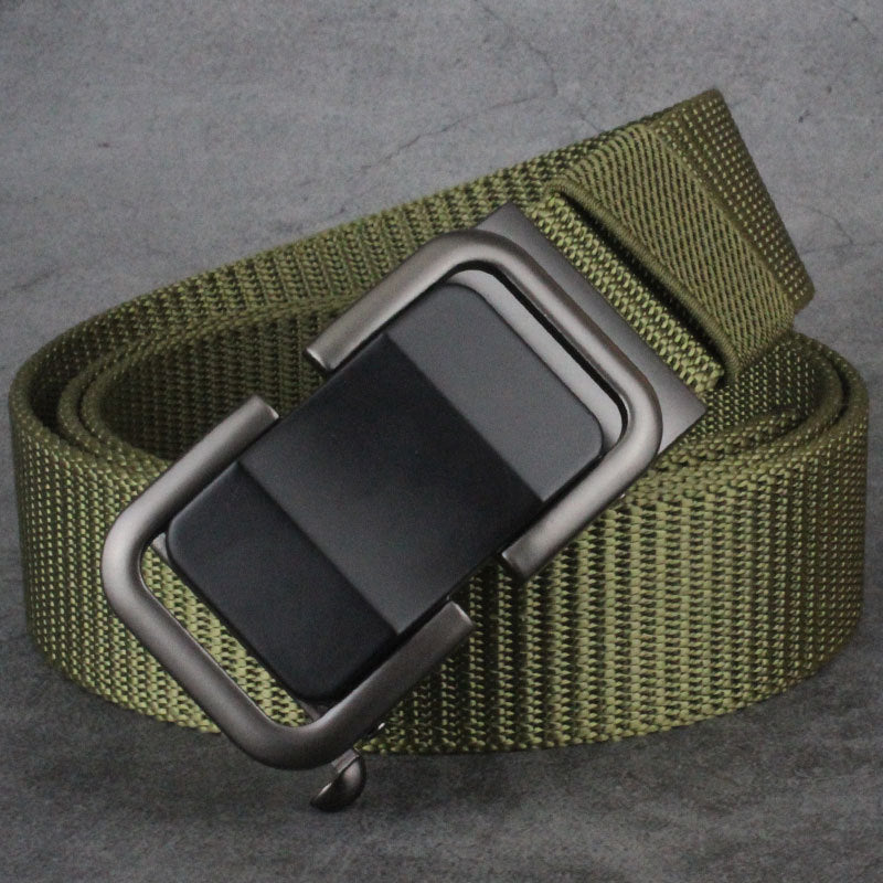 Belt Men's Automatic Buckle Men's Toothless Nylon Canvas Belt