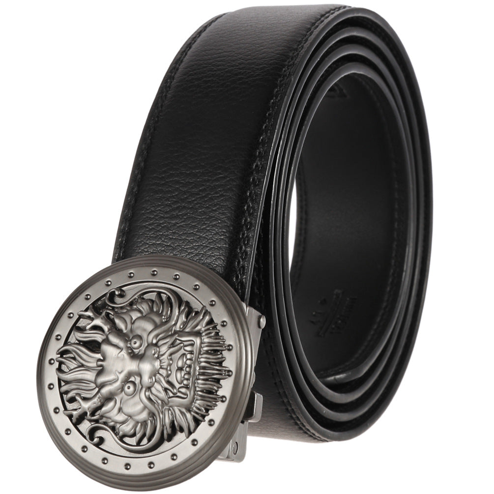 Men's Leather Fashion Automatic Buckle Belt