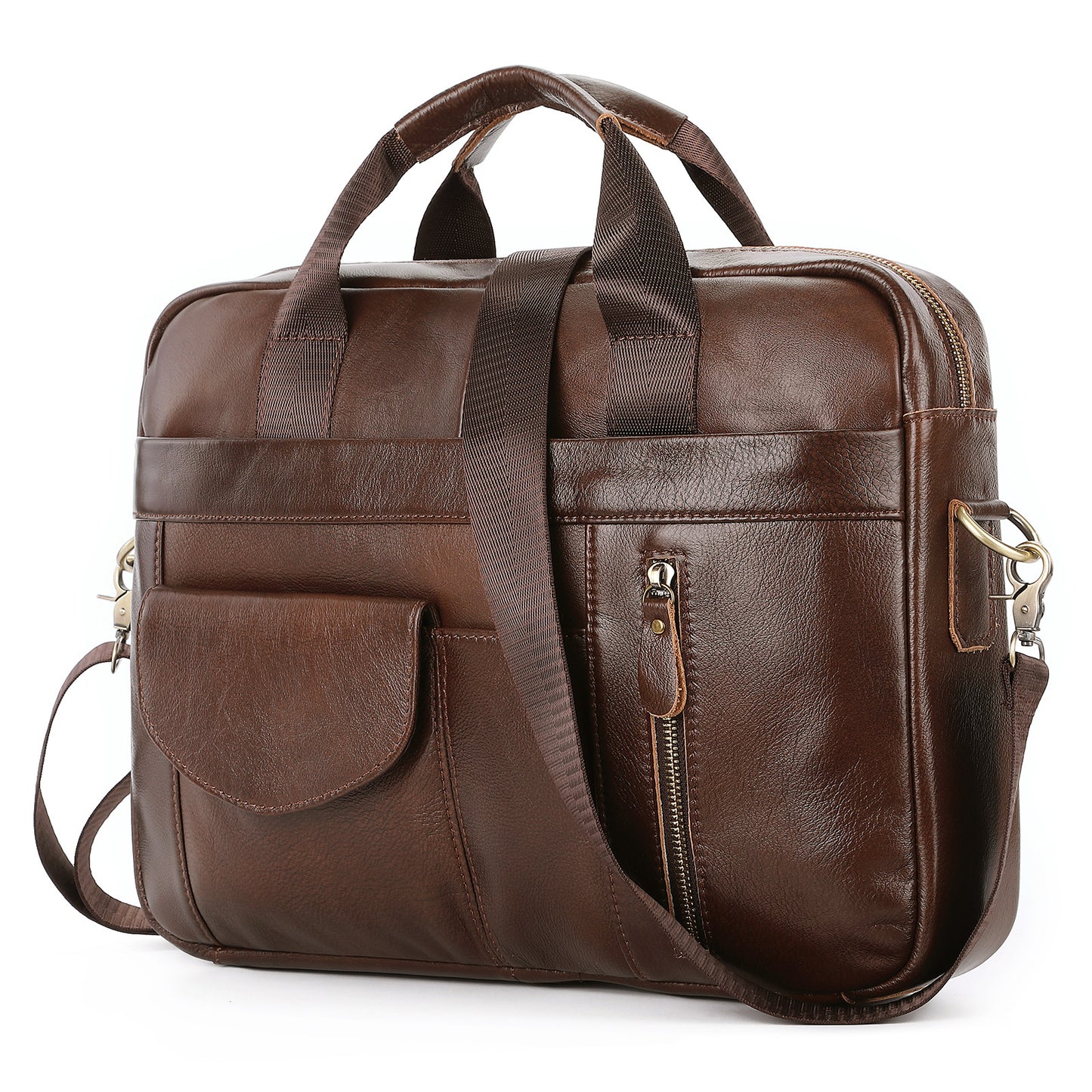 Men's Portable One-Shoulder Cross-Body Briefcase