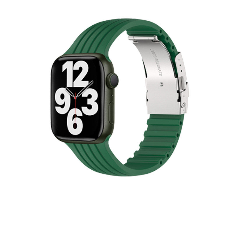 Silicone Stripe Apple Watch Strap For Men and Women