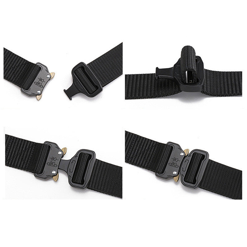 Men's Outdoor Tactical Belt With Alloy Buckle