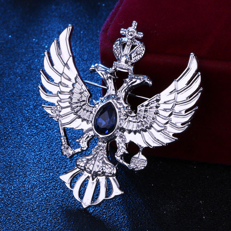 Crown Eagle Brooch Men's Suit Jacket Pin