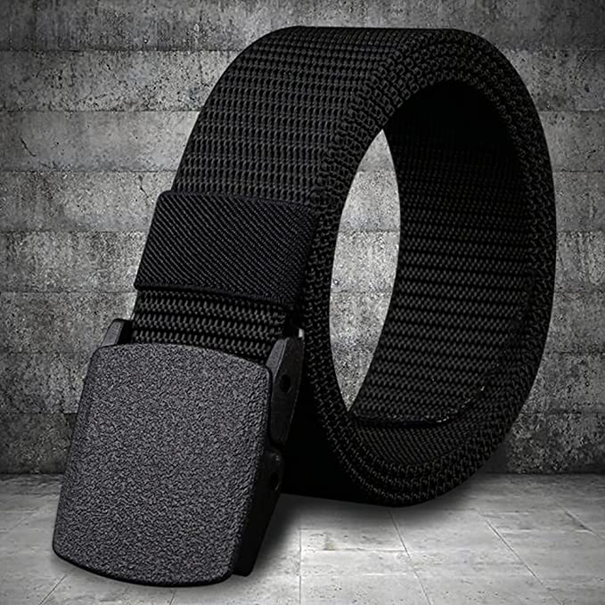 Plastic Cam Buckle Nylon Canvas Tactical Waistband Webbing Military Belt For Men