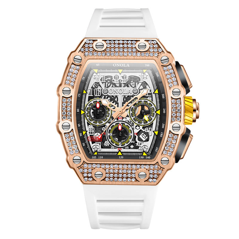 Full Diamond Fashion Hot Multi-Functional Mechanical Watch