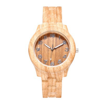 Bamboo Pattern Fashion Numbers Creative Men's and Women's Watches