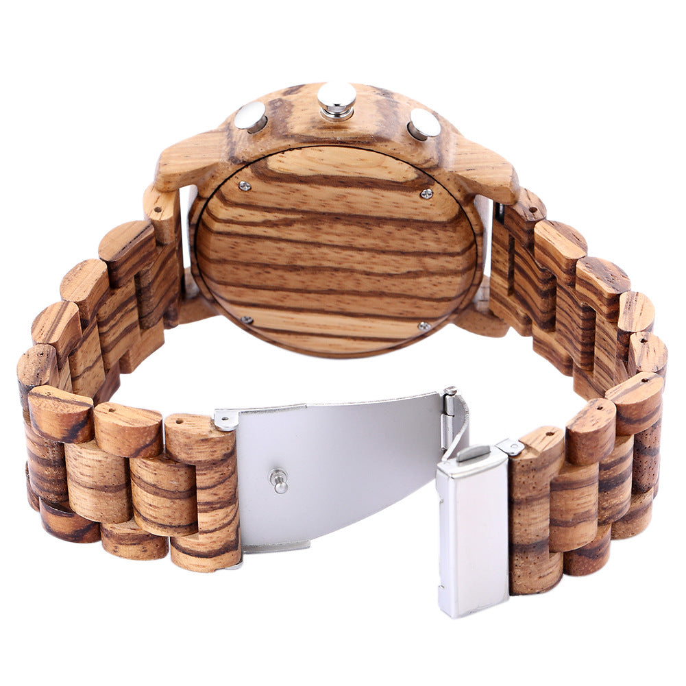 Multi Functional Mechanical Men's Wooden Watch