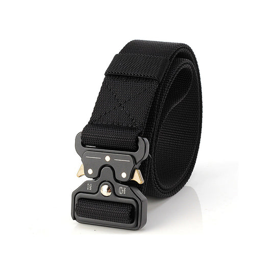 Nylon Tactical Belt With Alloy Buckle - Unisex, Durable, And Comfortable