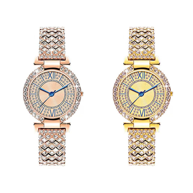 Fashionable Diamond-Encrusted Shiny Women's Watch