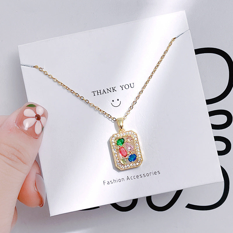 Titanium Steel Colorfast Elegant Internet Celebrity Clavicle All-Match Light Luxury Necklace