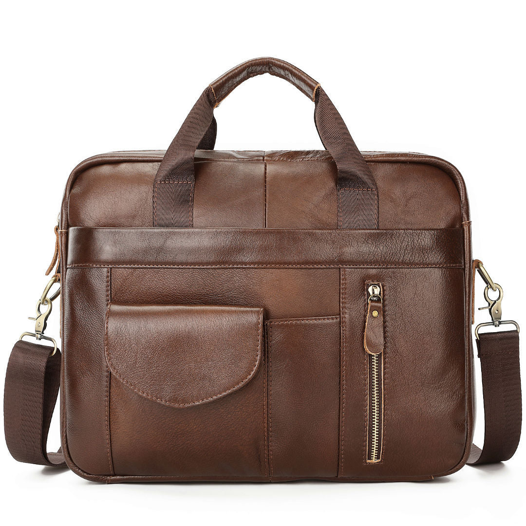 Men's Portable One-Shoulder Cross-Body Briefcase