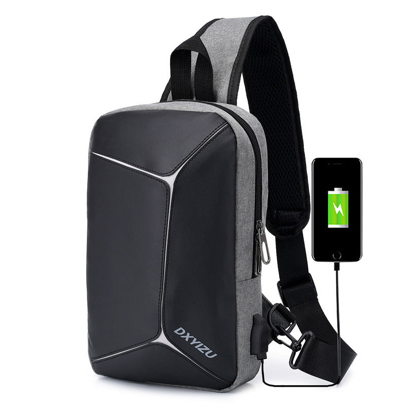 Men's Rechargeable Messenger Shoulder Bag Anti-Theft Business Casual Anti-Splashing