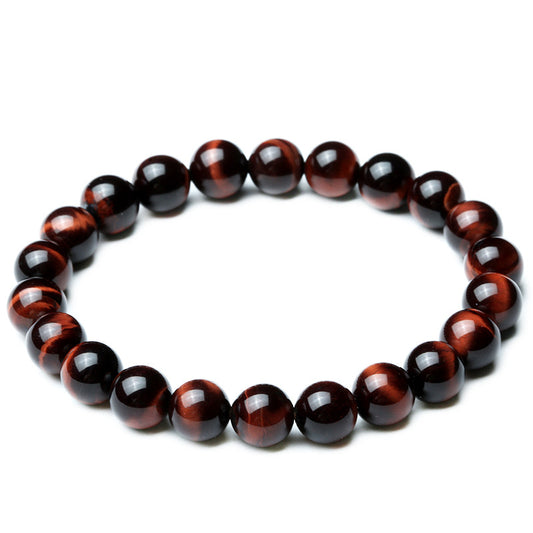 Vintage Style  8MM Red Tiger Eye Bracelet Anti-Fatigue