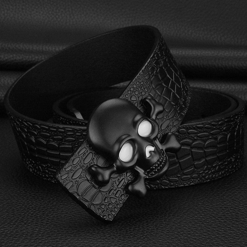 Middle Aged Men's Skull With Belt