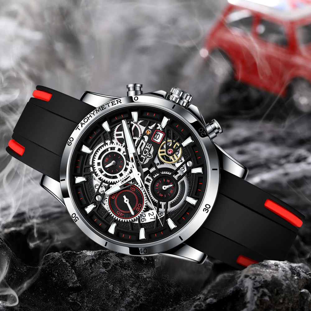 Quartz Watch Skeleton Design Multifunctional