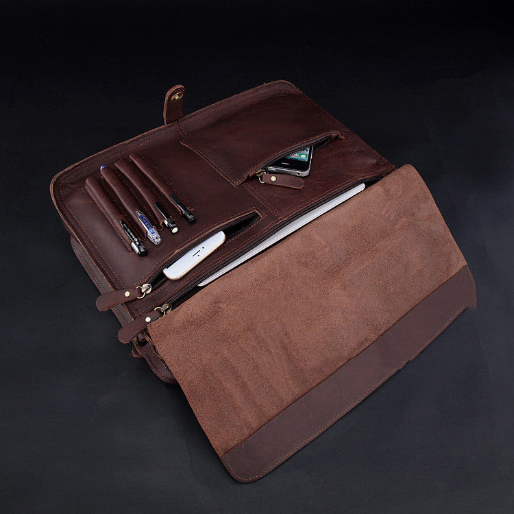 Fashion Genuine Leather Men's Briefcase