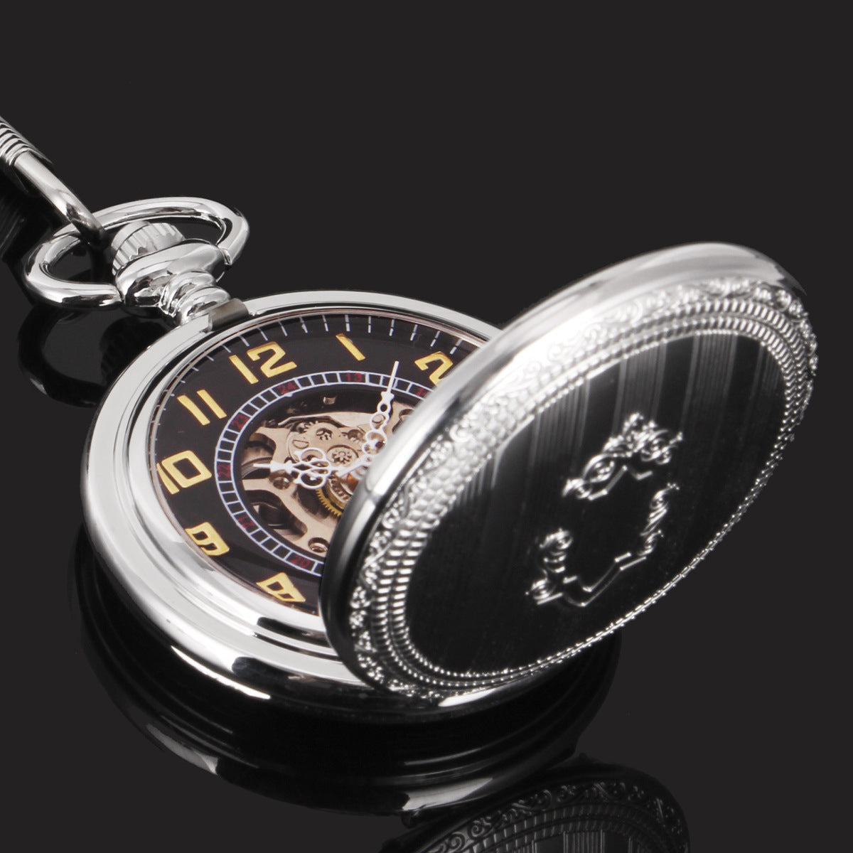 Shield Automatic Mechanical Pocket Watch Gifts For Men and Women