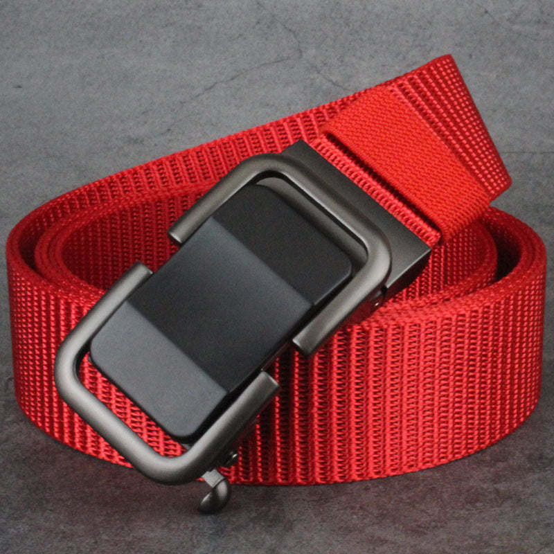 Belt Men's Automatic Buckle Men's Toothless Nylon Canvas Belt