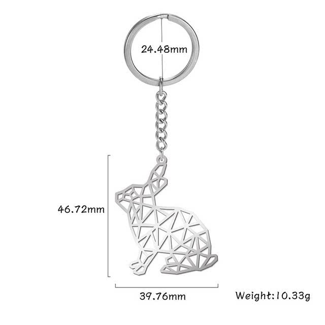 Steel Bear Rabbit Bird Key Ring For Men Wome