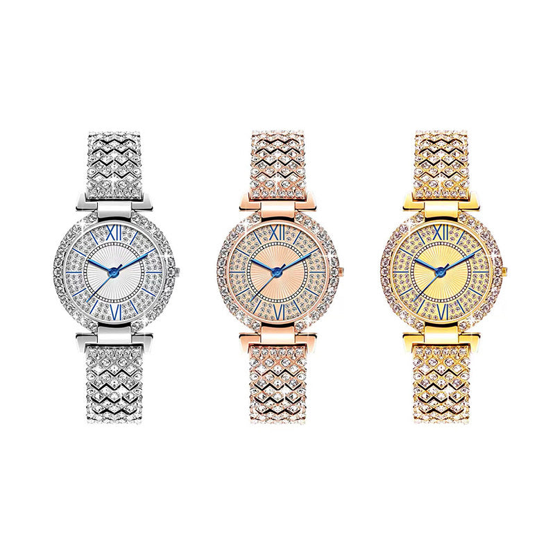 Fashionable Diamond-Encrusted Shiny Women's Watch