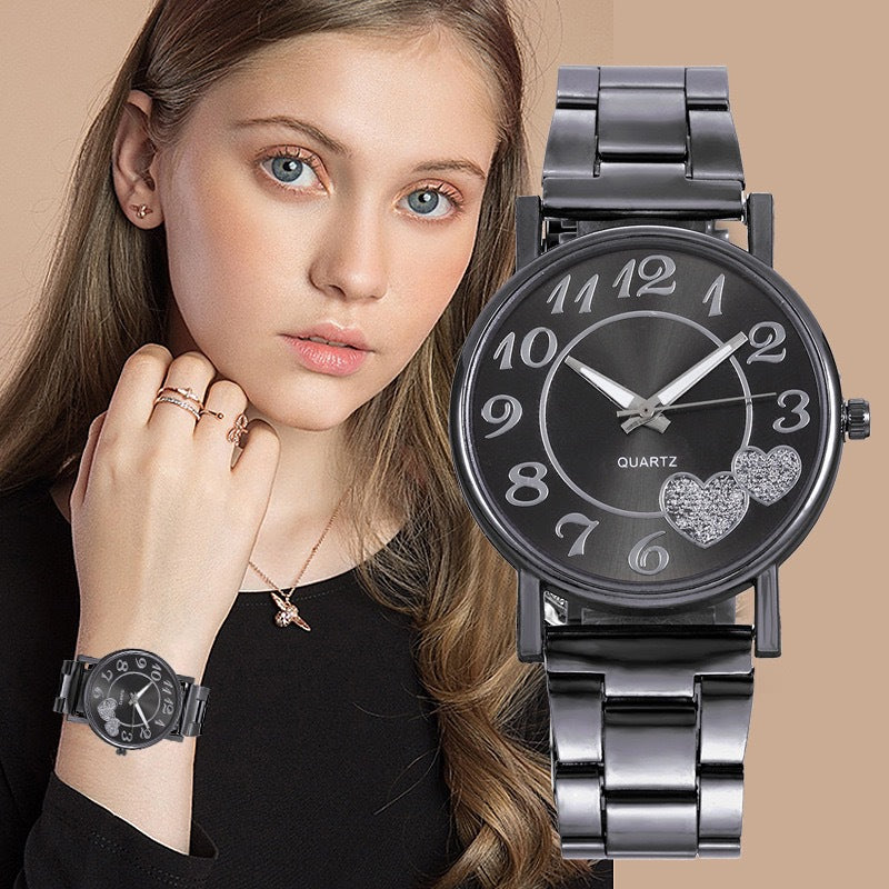 Women's Steel Band Love Quartz Watch